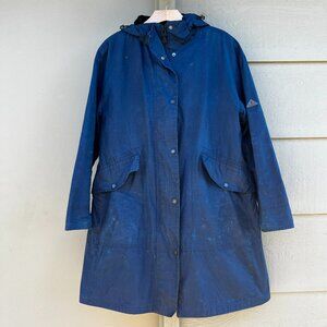 Barbour Womens Navy Blue 'Brownsea Wax' Lightweight 4 oz. Waxed Jacket EU10/US 6